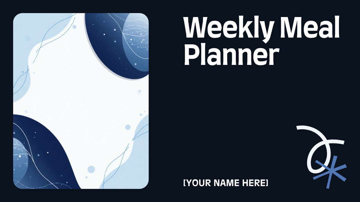 Meal planner cover