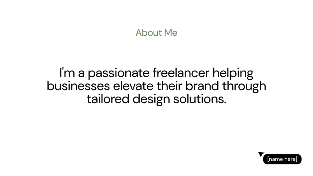 About me and services overview page