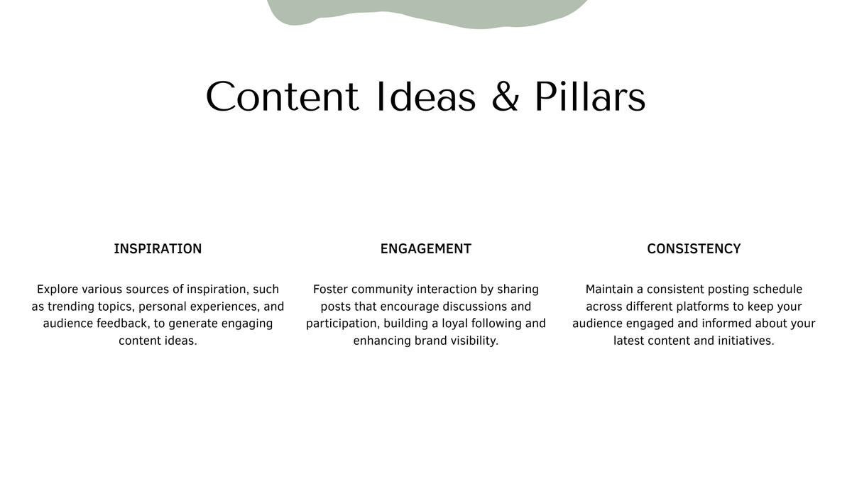 Content pillars page