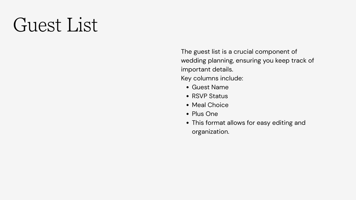 Guest list page