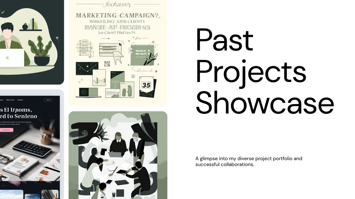 Portfolio and past work page
