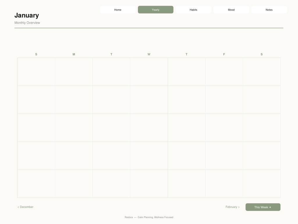 ADHD Digital Planner — Calm Mind Hyperlinked PDF for GoodNotes & iPad