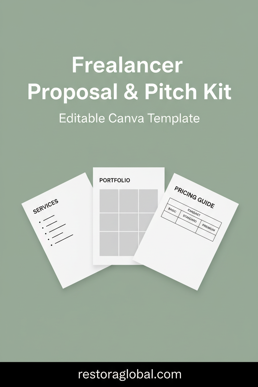 Freelancer Proposal & Pitch Kit — Pinterest pin image
