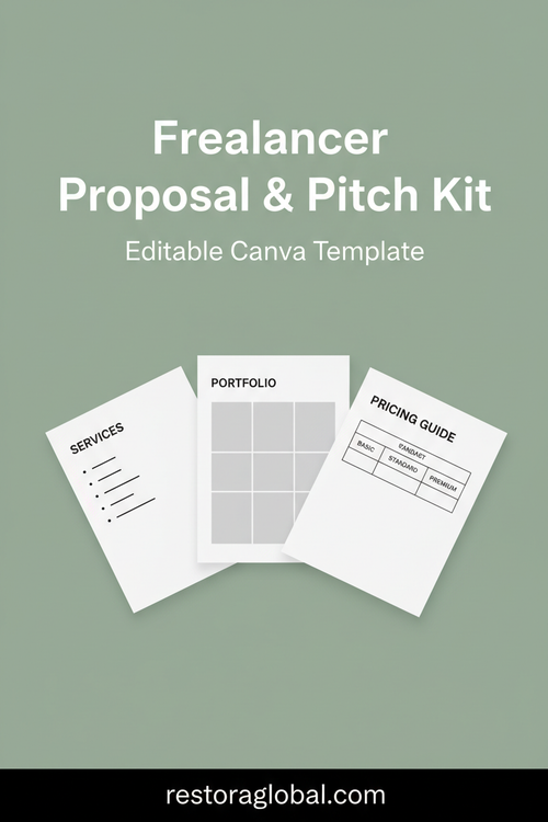 Freelancer Proposal & Pitch Kit — Pinterest pin image