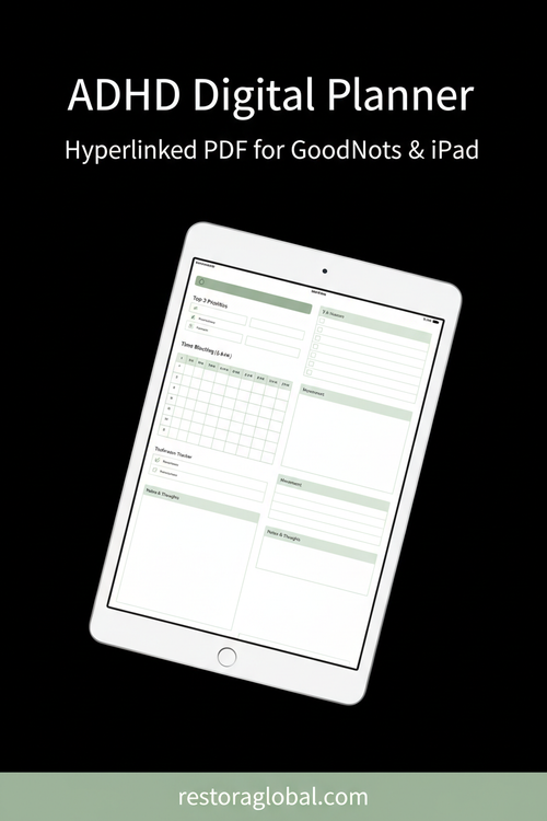 ADHD Digital Planner — Pinterest pin image
